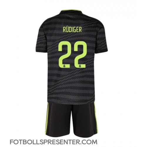 Real Madrid Antonio Rudiger #22 Tredje tröja Barn 2022-23 Kortärmad (+ korta byxor)